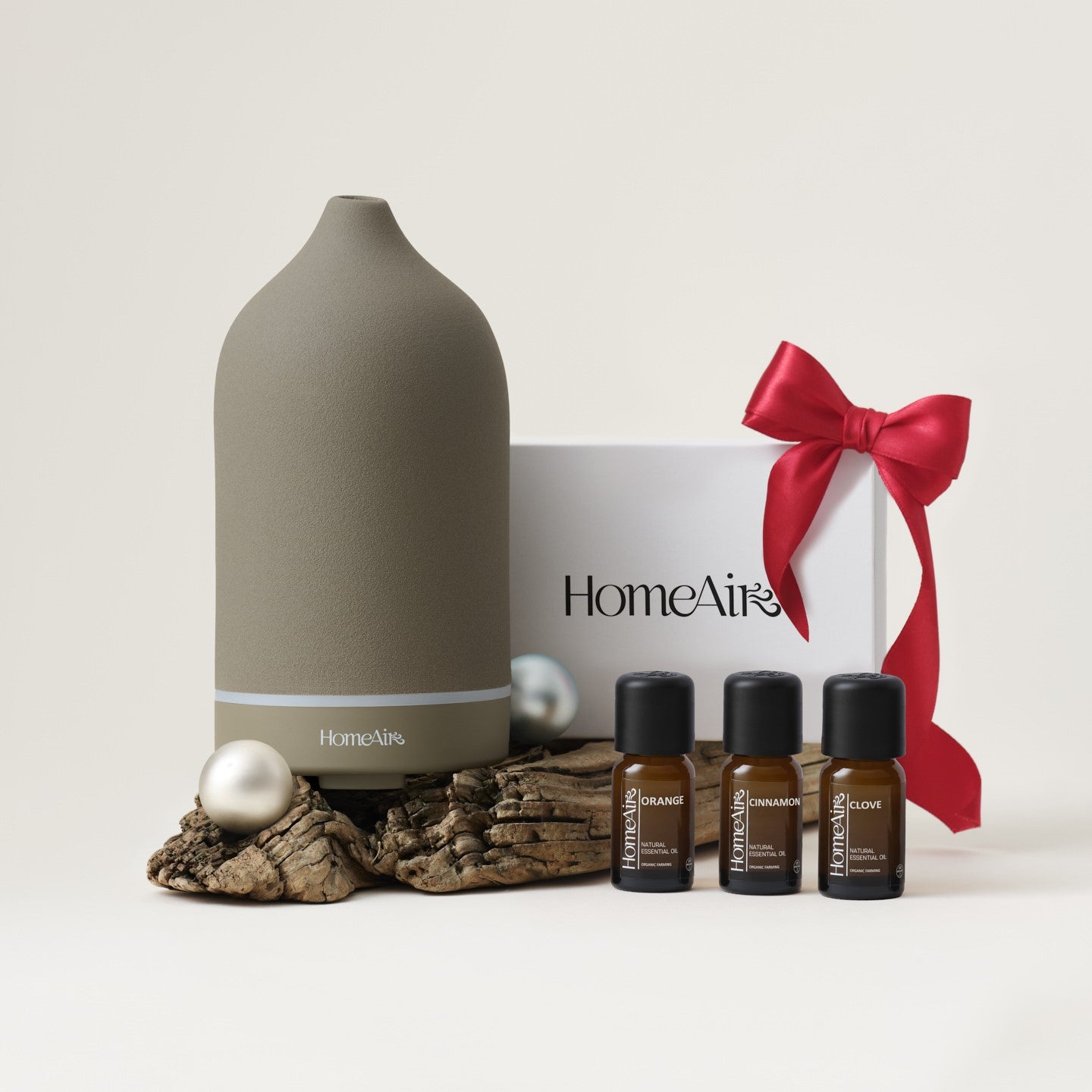 VÁNOČNÍ SADA | Vonný difuzér PURE GRAY | 3 vánoční oleje